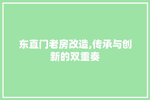 东直门老房改造,传承与创新的双重奏 卧室装修