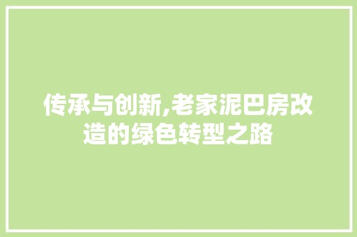 传承与创新,老家泥巴房改造的绿色转型之路 现代风格装饰