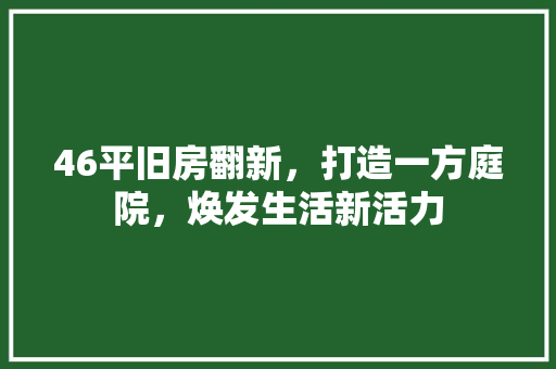 46平旧房翻新，打造一方庭院，焕发生活新活力 现代风格装饰