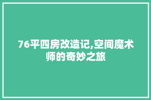 76平四房改造记,空间魔术师的奇妙之旅 客厅装修