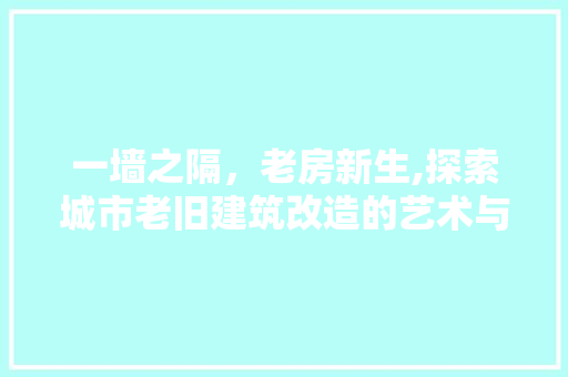 一墙之隔，老房新生,探索城市老旧建筑改造的艺术与智慧