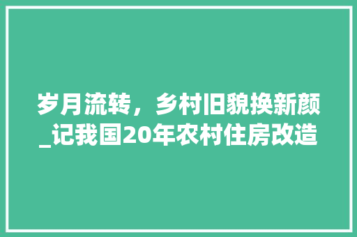 岁月流转，乡村旧貌换新颜_记我国20年农村住房改造之路