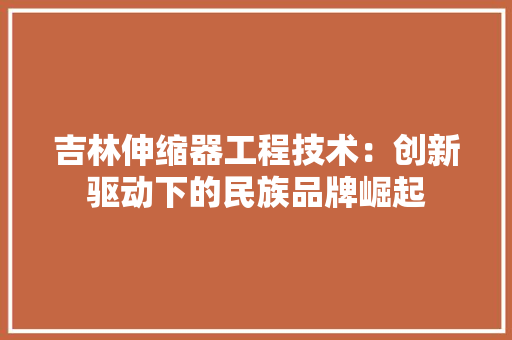 吉林伸缩器工程技术：创新驱动下的民族品牌崛起 卧室装修