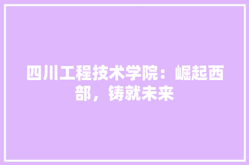 四川工程技术学院：崛起西部，铸就未来 卧室装修
