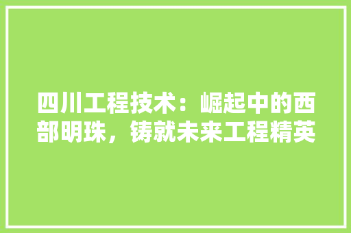 四川工程技术：崛起中的西部明珠，铸就未来工程精英的摇篮 卧室装修