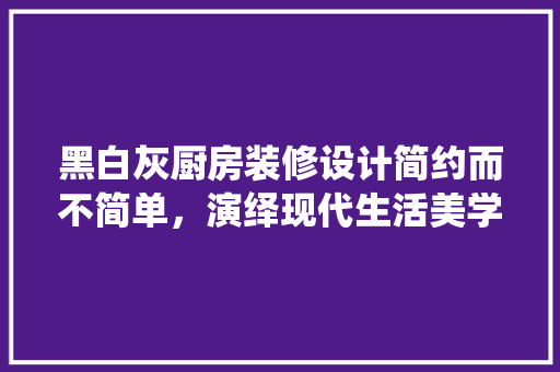黑白灰厨房装修设计简约而不简单，演绎现代生活美学