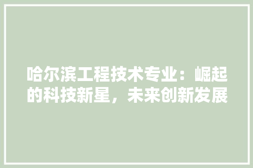哈尔滨工程技术专业：崛起的科技新星，未来创新发展 卧室装修