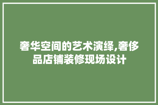 奢华空间的艺术演绎,奢侈品店铺装修现场设计