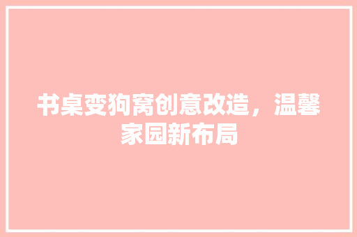 书桌变狗窝创意改造，温馨家园新布局
