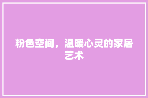 粉色空间，温暖心灵的家居艺术