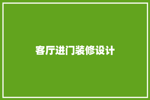 客厅进门装修设计 室内设计