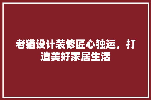 老猫设计装修匠心独运，打造美好家居生活