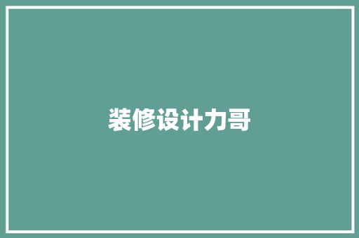 装修设计力哥