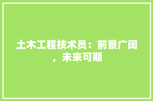 土木工程技术员：前景广阔，未来可期 现代风格装饰