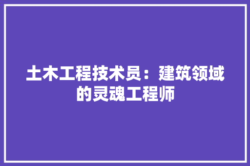 土木工程技术员：建筑领域的灵魂工程师 现代风格装饰