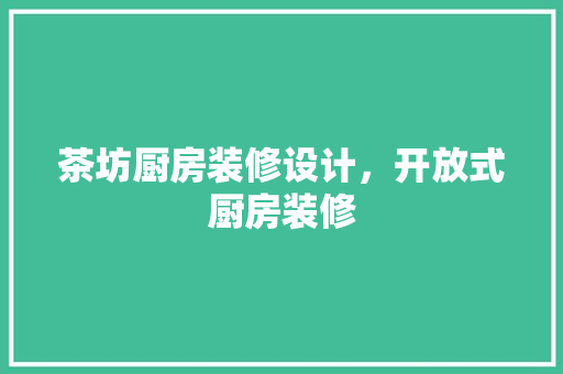 茶坊厨房装修设计，开放式厨房装修