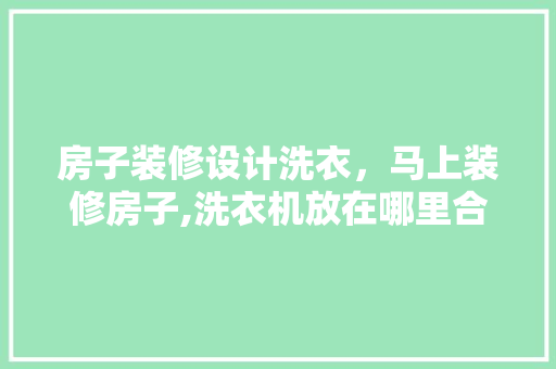 房子装修设计洗衣，马上装修房子,洗衣机放在哪里合适 现代风格装饰