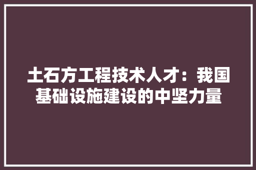 土石方工程技术人才：我国基础设施建设的中坚力量 现代风格装饰