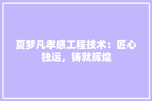夏梦凡孝感工程技术：匠心独运，铸就辉煌 现代风格装饰