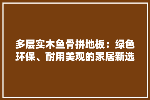 多层实木鱼骨拼地板：绿色环保、耐用美观的家居新选择 现代风格装饰