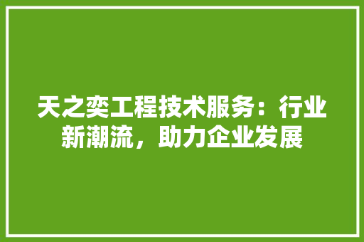 天之奕工程技术服务：行业新潮流，助力企业发展 现代风格装饰