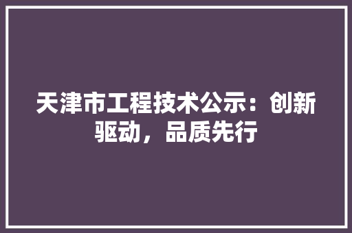 天津市工程技术公示：创新驱动，品质先行 现代风格装饰