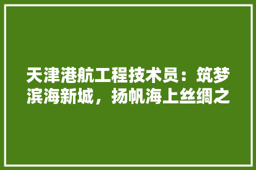 天津港航工程技术员：筑梦滨海新城，扬帆海上丝绸之路 现代风格装饰