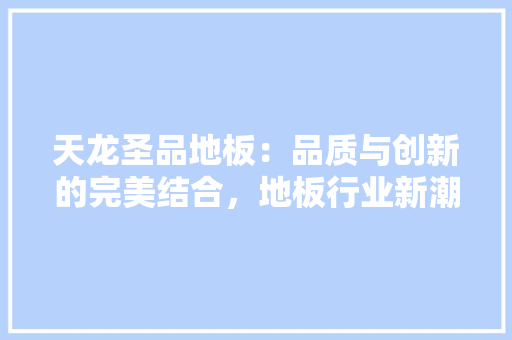 天龙圣品地板：品质与创新的完美结合，地板行业新潮流 现代风格装饰