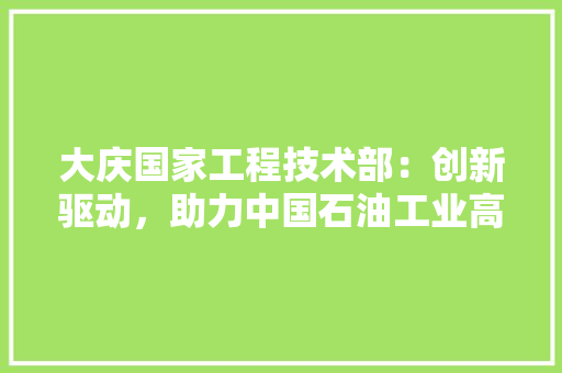 大庆国家工程技术部：创新驱动，助力中国石油工业高质量发展 现代风格装饰