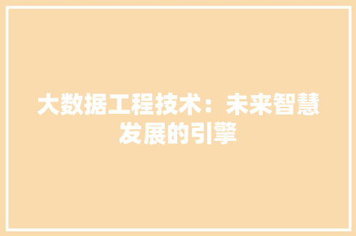 大数据工程技术：未来智慧发展的引擎 现代风格装饰