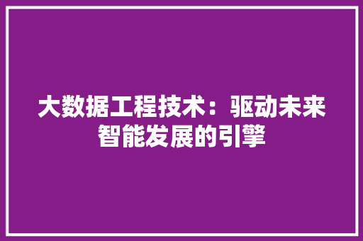 大数据工程技术：驱动未来智能发展的引擎 现代风格装饰