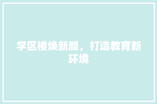 学区楼焕新颜，打造教育新环境 现代风格装饰