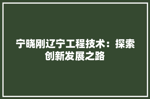 宁晓刚辽宁工程技术：探索创新发展之路 现代风格装饰