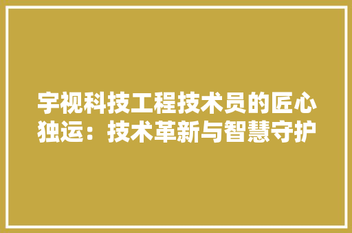 宇视科技工程技术员的匠心独运：技术革新与智慧守护 现代风格装饰