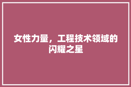 女性力量，工程技术领域的闪耀之星 现代风格装饰