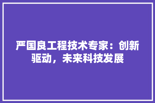 严国良工程技术专家：创新驱动，未来科技发展 家居装修