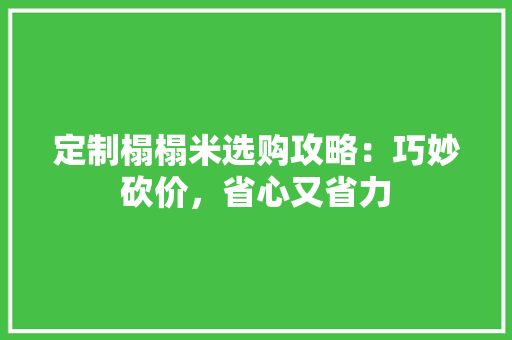 定制榻榻米选购攻略：巧妙砍价，省心又省力 现代风格装饰