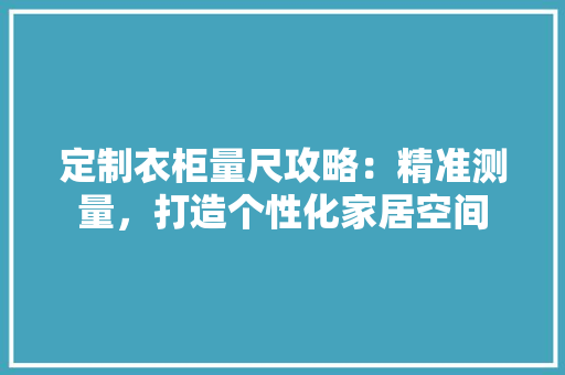 定制衣柜量尺攻略：精准测量，打造个性化家居空间 现代风格装饰