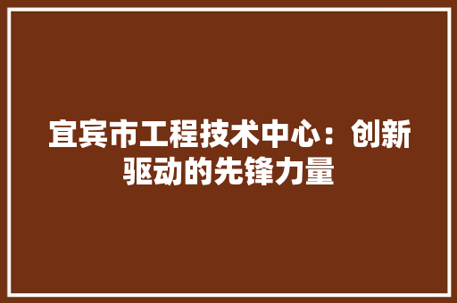宜宾市工程技术中心：创新驱动的先锋力量 现代风格装饰