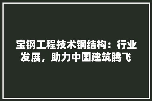 宝钢工程技术钢结构：行业发展，助力中国建筑腾飞 现代风格装饰