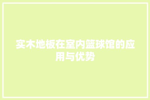 实木地板在室内篮球馆的应用与优势 现代风格装饰