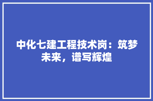 中化七建工程技术岗：筑梦未来，谱写辉煌
