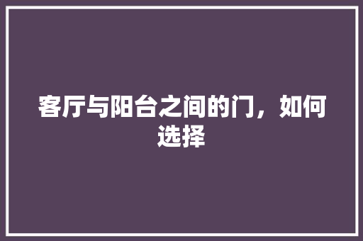 客厅与阳台之间的门，如何选择 现代风格装饰