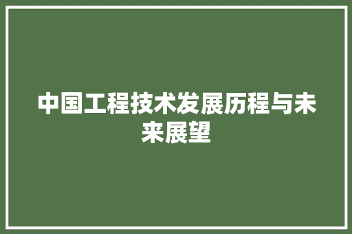 中国工程技术发展历程与未来展望 家居装修