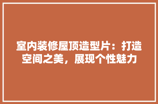 室内装修屋顶造型片：打造空间之美，展现个性魅力 现代风格装饰