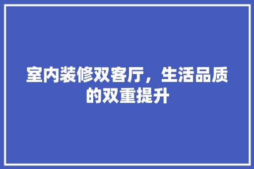 室内装修双客厅，生活品质的双重提升 现代风格装饰