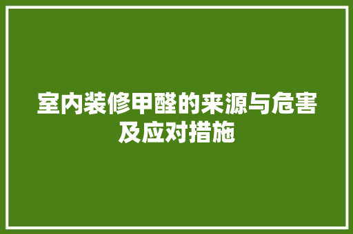 室内装修甲醛的来源与危害及应对措施 现代风格装饰