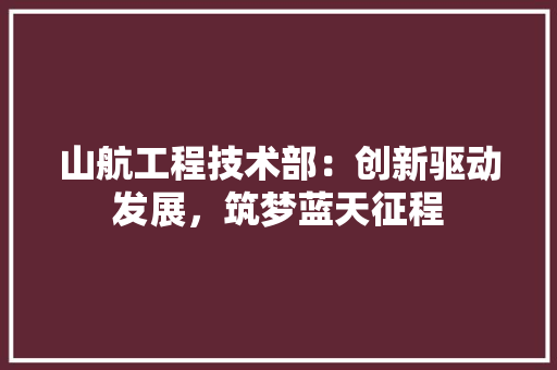 山航工程技术部：创新驱动发展，筑梦蓝天征程 现代风格装饰