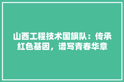山西工程技术国旗队：传承红色基因，谱写青春华章 现代风格装饰