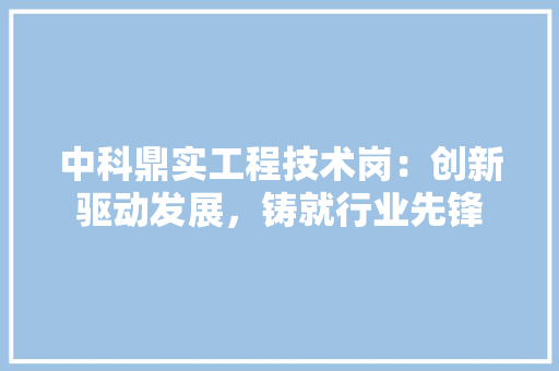 中科鼎实工程技术岗：创新驱动发展，铸就行业先锋 家居装修
